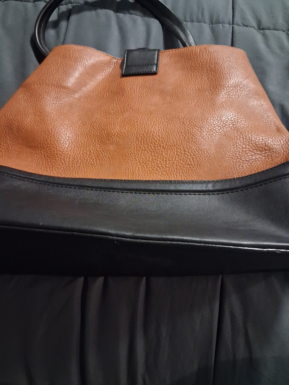 Kate Landry Two-Tone Brown and Black Satchel